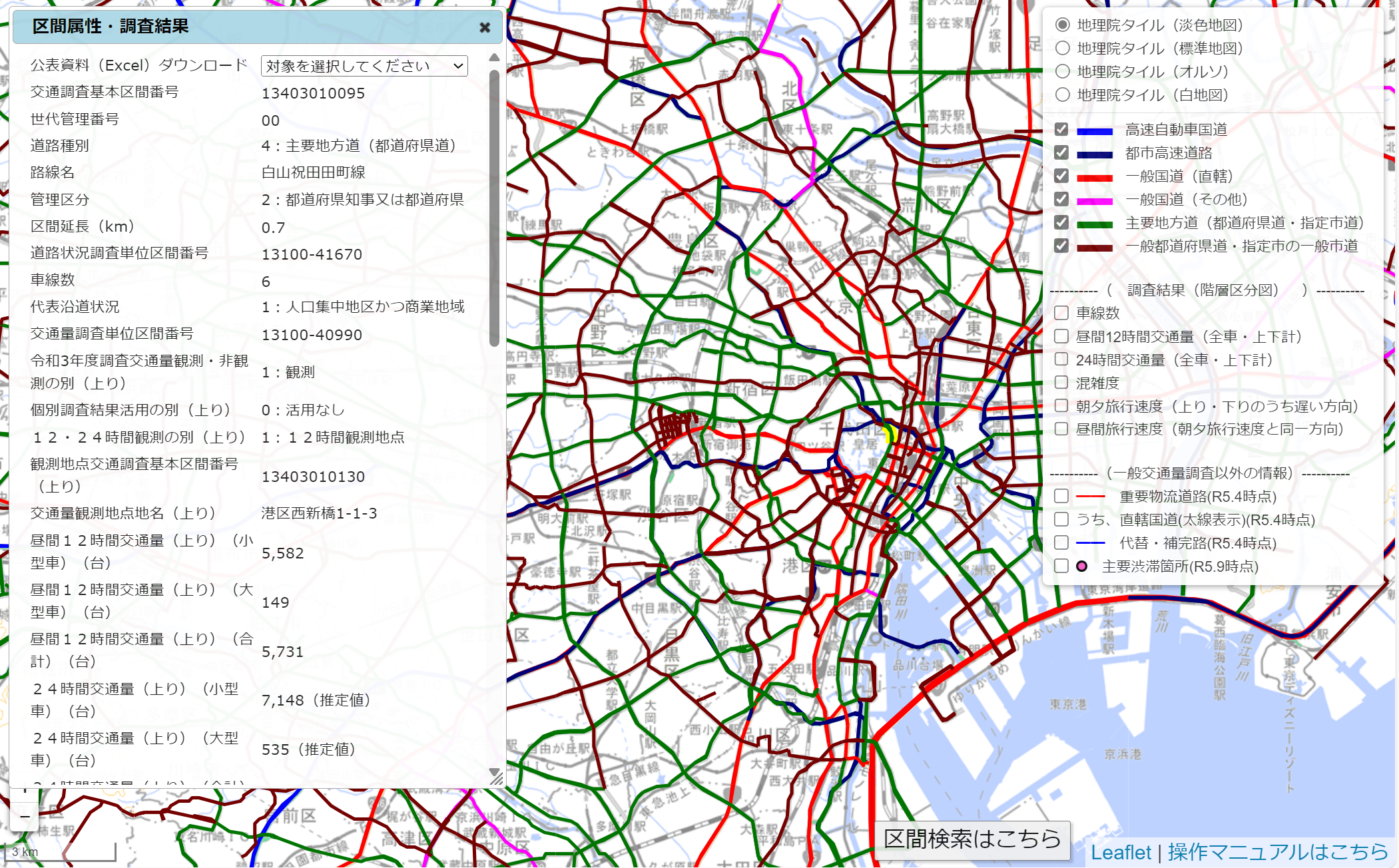断面交通量データ